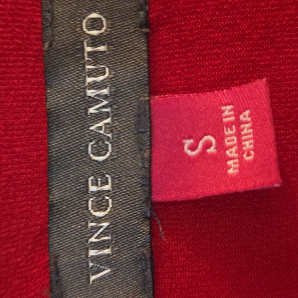 Vince Camuto Red and Black Striped Top With Layers  Small - Picture 2 of 6